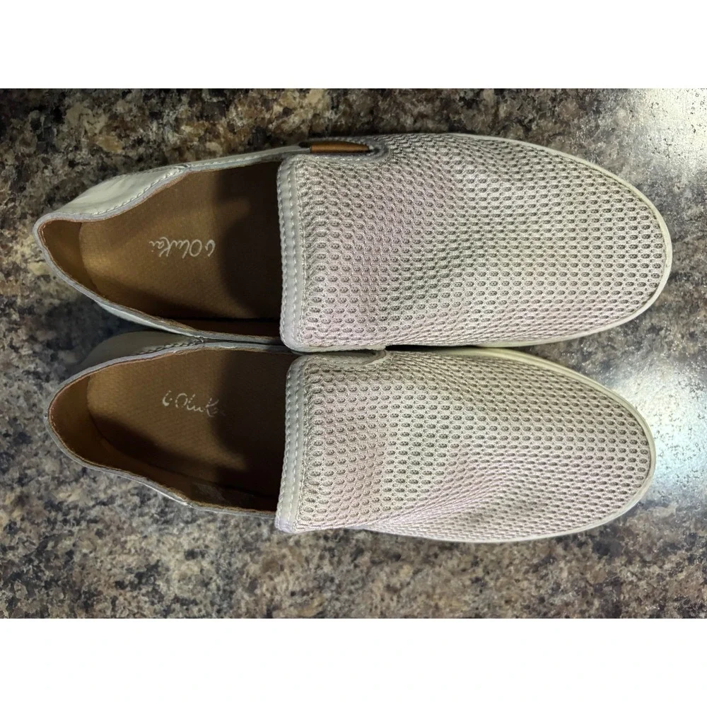 Olukai Pehuea Womens Mesh Slip On Sneakers Pale Grey 20271-2020 Size 9.5